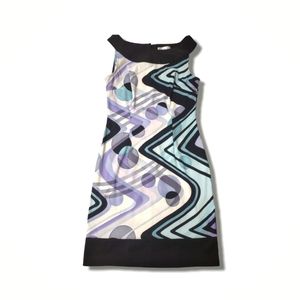 Dress Barn Multi Color Print Sleeveless Size 4